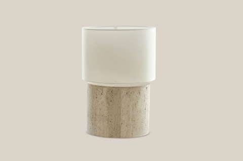 Aria Travertine Table Lamp