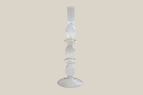 Gabrielle Glass Taper Candle Holder Violet