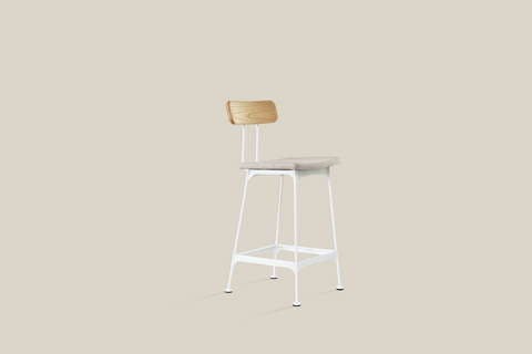 Amsterdam Bar Stool White Leg