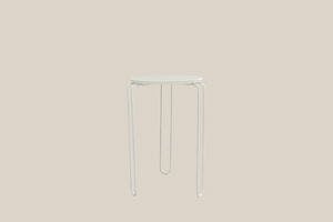 Mathis White Side Table High