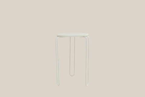 Mathis White Side Table High